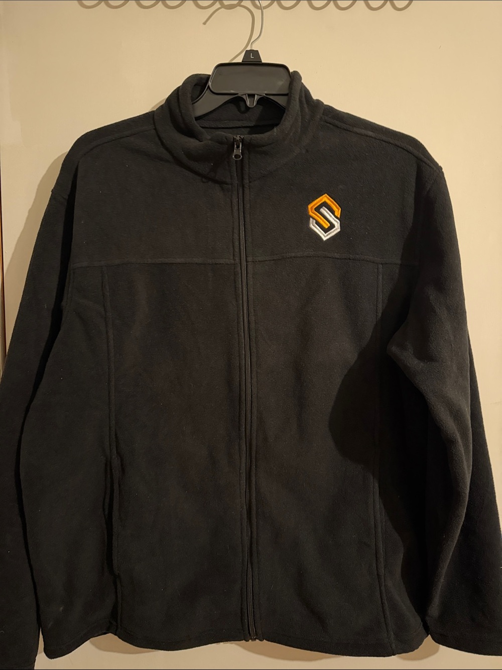 Men's Black Full-Zip Lightweight Fleece Jacket with Scentloc Logo